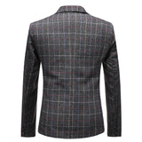 Bohemian Chic Wedding Guest Men Attire Casual Suit Plaid Two Buttons