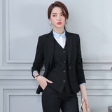 Women Autumn Uniform Designs Formal Style Office Lady Bussiness Attire Work Suit Business Suit Workwear