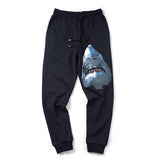 GVC Hoodie Shark Print Sweater Suit Couple Cotton Loose