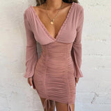 Mini Club Dresses Women's Sexy Long Sleeve Dress