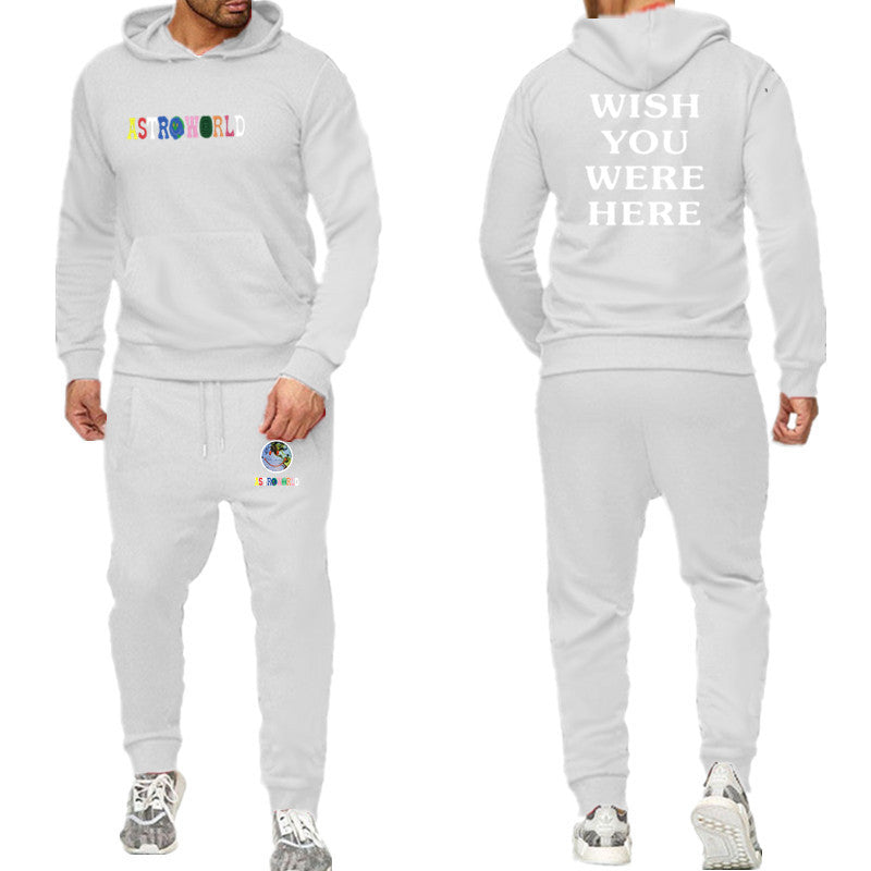 Travis Scott Astroworld Hoodie Men's Sweater Trousers Suit Casual