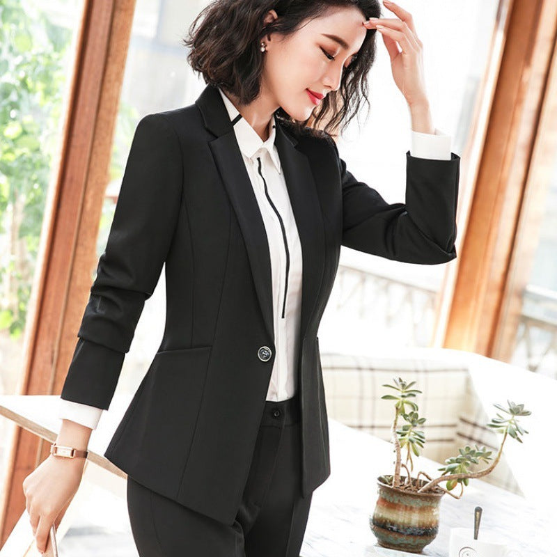 Womens Autumn Uniform Designs Formal Style Office Lady Bussiness Attire Work Suit