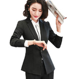 Womens Autumn Uniform Designs Formal Style Office Lady Bussiness Attire Work Suit
