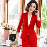 Womens Autumn Uniform Designs Formal Style Office Lady Bussiness Attire Work Suit
