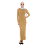 Muslim Women Stylish Kashibo Abaya Muslim Ladies Long Gown Islamic Clothing Jilbab Jalabiya Fashion Simple Slim Fit Long Dress
