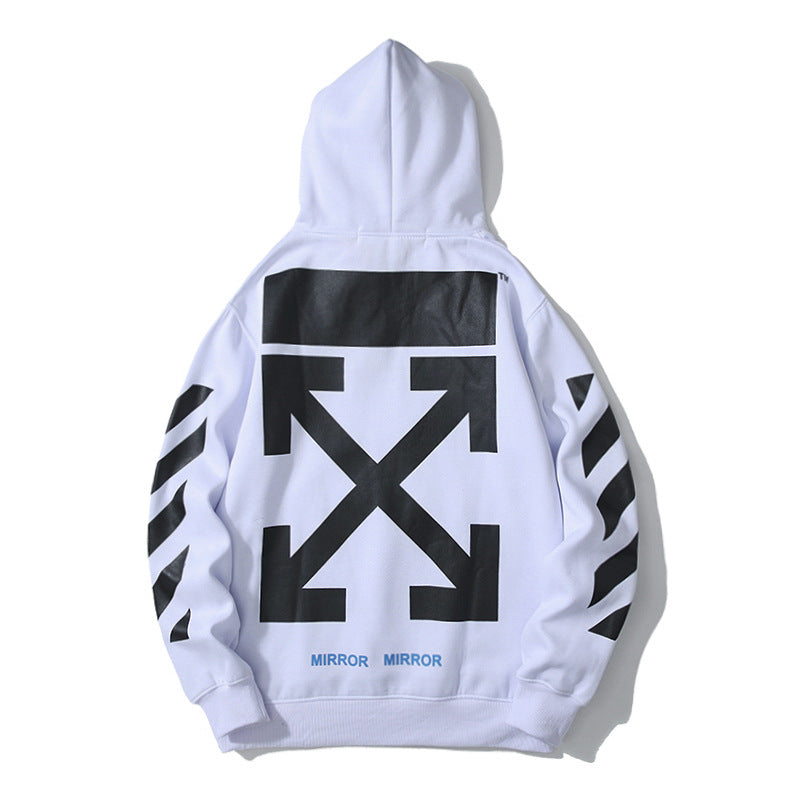 Sweater Men's and Women's Hooded Couple Wear Autumn and Winter Loose Fleece-Lined  Coat hoodie