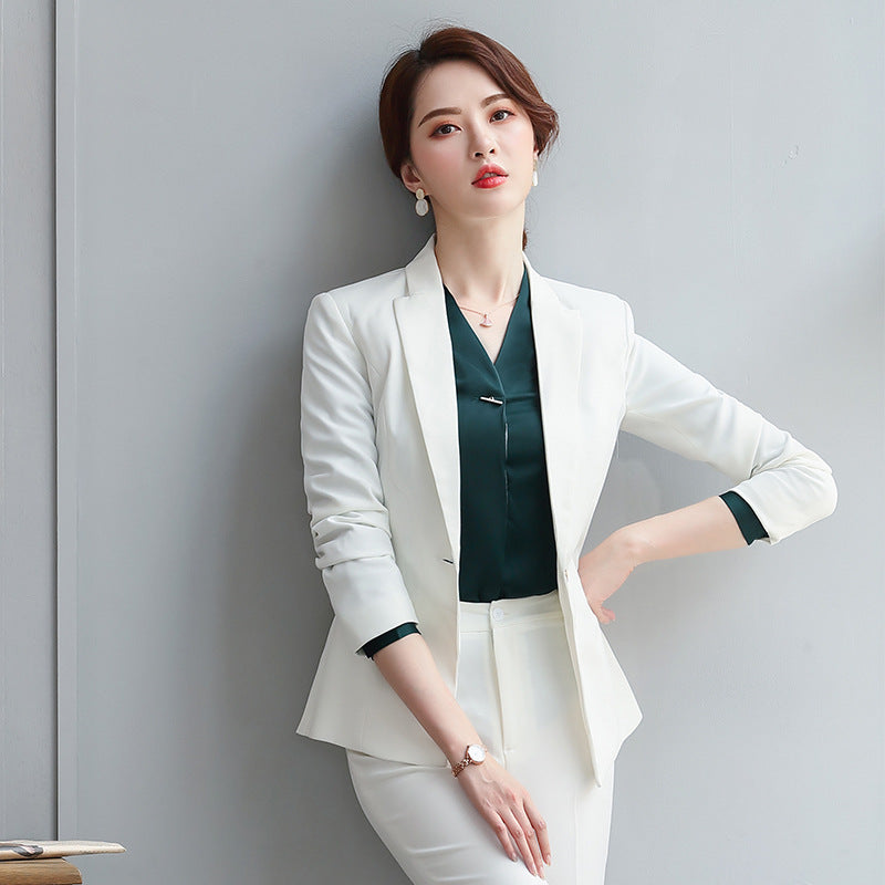 Women Autumn Uniform Designs Formal Style Office Lady Bussiness Attire Work Suit Suit