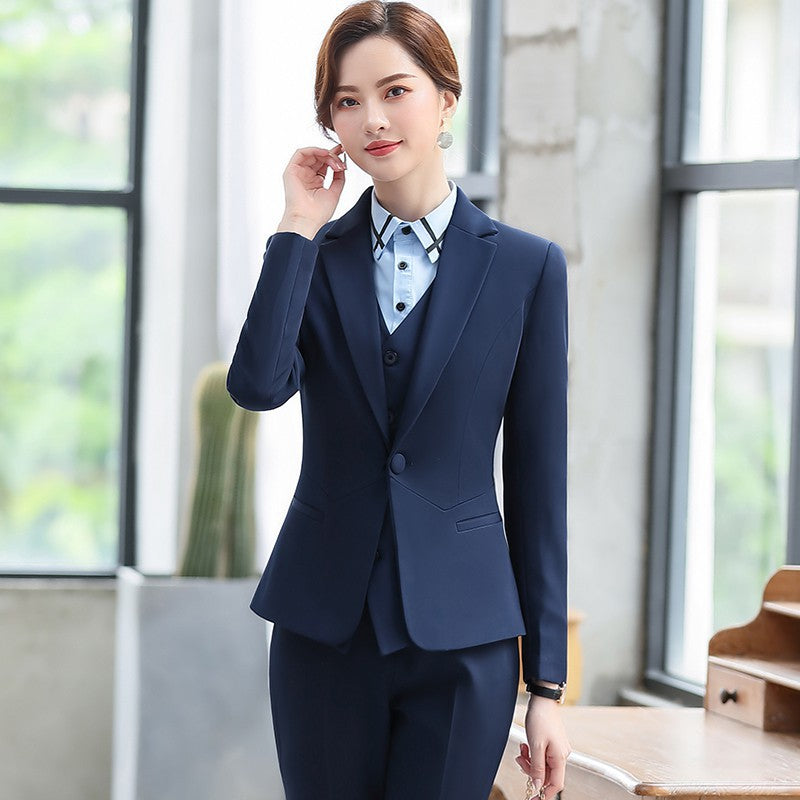 Women's Autumn Uniform Designs Formal Style Office Lady Bussiness Attire Work Suit
