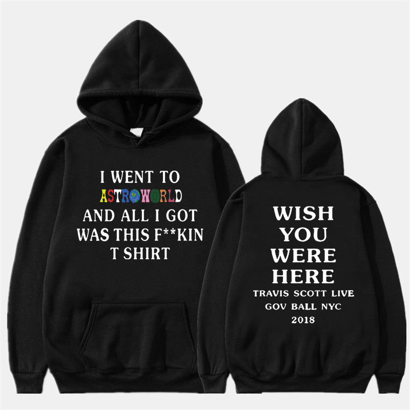 Travis Scott Astroworld Hoodie Men's Sweater Fashion Brand Sweater Men's Clothing