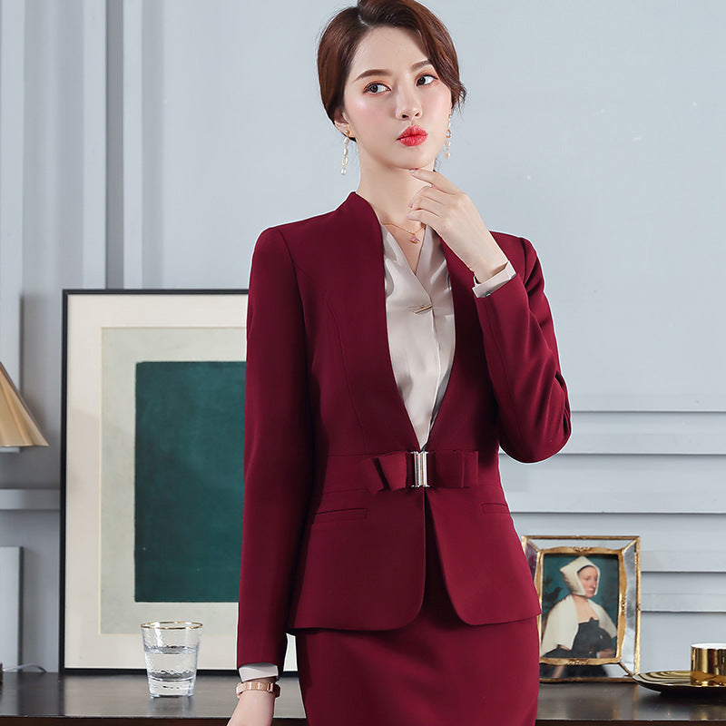Women Autumn Uniform Designs Formal Style Office Lady Bussiness Attire Work Suit Business Wear Suit