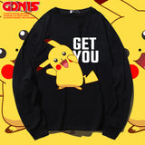 Men and Women Pokemon Pikachu T Shirt Anime Peripheral Long Sleeve T-shirt