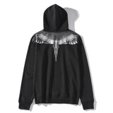 Marcelo Burlon Hoodie MB Wing Pattern Hooded Sweater for Men and Women