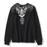 Marcelo Burlon Hoodie Wing Pattern round Neck Pullover Men and Women Same Style Sweatershirt