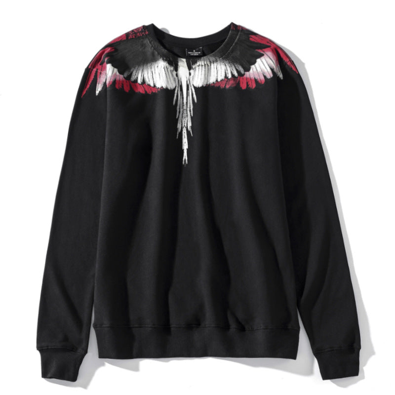 Marcelo Burlon Hoodie Colorful Wings Pattern Personality Sweater Same Style for Men and Women