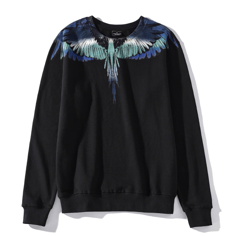Marcelo Burlon Hoodie MB Wing Pattern Sweater for Men and Women