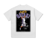 Kobe Shirt Kobe Short-Sleeved T-shirt Small Neckline Loose Heavy round Neck