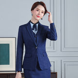Women Autumn Uniform Designs Formal Style Office Lady Bussiness Attire Work Suit Ladies' Suit