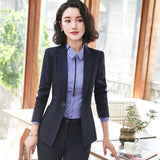 Womens Autumn Uniform Designs Formal Style Office Lady Bussiness Attire Work Suit