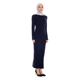Muslim Women Stylish Kashibo Abaya Muslim Ladies Long Gown Islamic Clothing Jilbab Jalabiya Fashion Simple Slim Fit Long Dress
