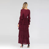 Muslim Women Stylish Kashibo Abaya Muslim Ladies Long Gown Islamic Clothing Jilbab Jalabiya Fashion Round Neck Maxi Dress