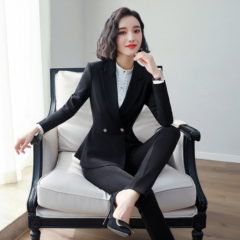 Women Autumn Uniform Designs Formal Style Office Lady Bussiness Attire Work Suit Suit Female Business Wear Work Clothes Work Clothes