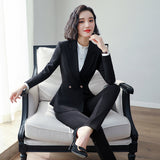 Women Autumn Uniform Designs Formal Style Office Lady Bussiness Attire Work Suit Suit Female Business Wear Work Clothes Work Clothes