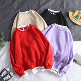 Men Sweatshirts Spring and Autumn Letter Crew Neck Sweater Men's Loose