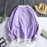 Men Sweatshirts Spring and Autumn Letter Crew Neck Sweater Men's Loose