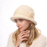 Women Winter Hats Knitted Hat Women's Autumn and Winter Flower Fashion Women's Hat