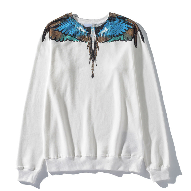 Marcelo Burlon Hoodie 3D Wings Pattern for Men and Women