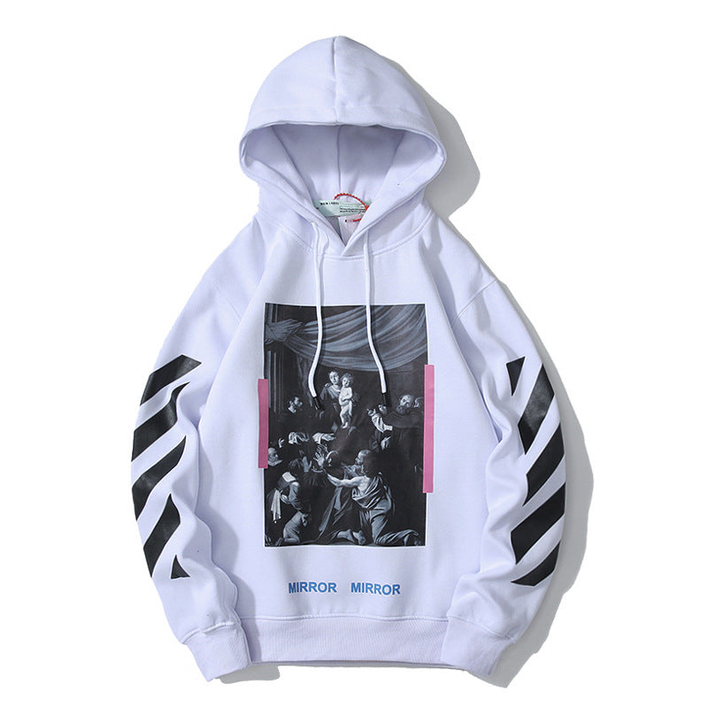 Sweater Men's and Women's Hooded Couple Wear Autumn and Winter Loose Fleece-Lined  Coat hoodie