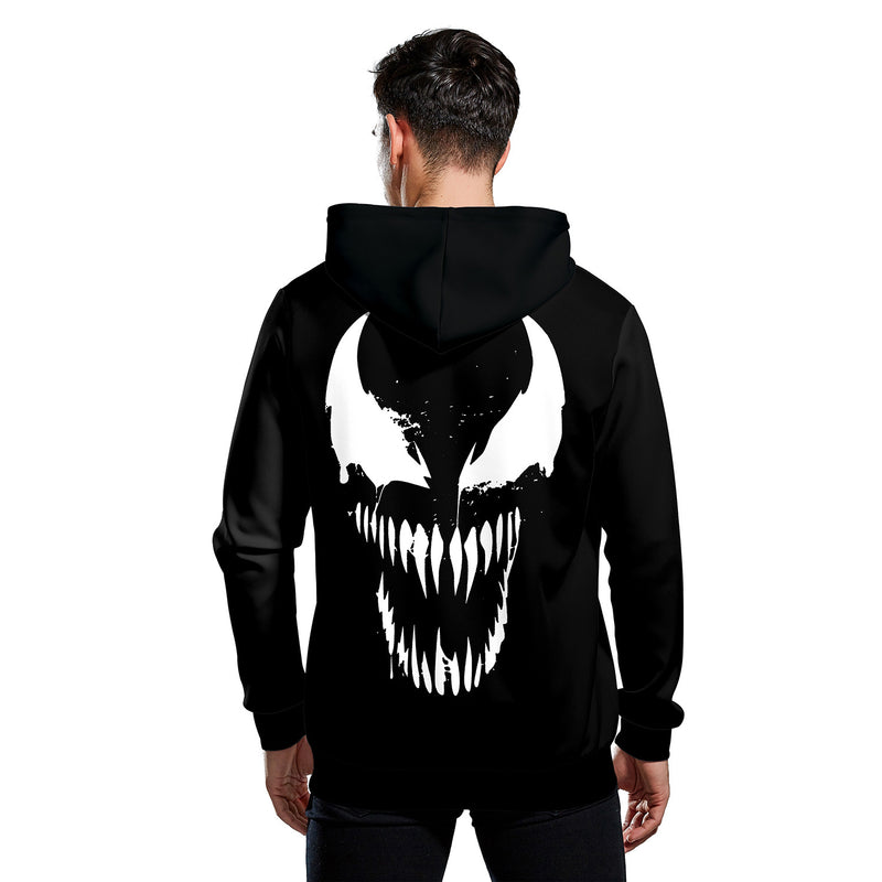 Bone Varsity Jacket Autumn and Winter 3D Digital Printed Hoodie