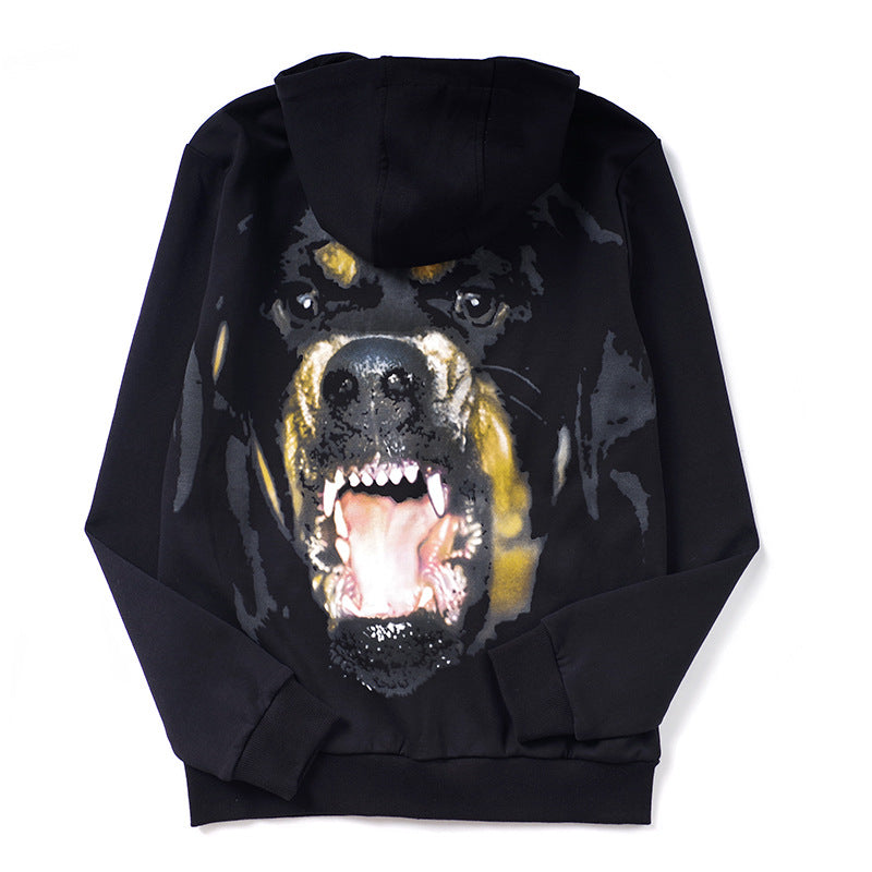 GVC Hoodie Dog Head Pattern Cotton Loose Sweater Suit for Men and Women