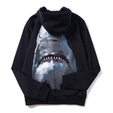 GVC Hoodie Shark Print Sweater Suit Couple Cotton Loose