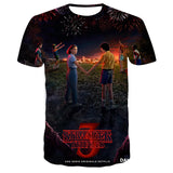 Stranger Things T Shirt Stranger Things Peripheral 3D Color Printing Adult Men's Short Sleeved T-shirt Summer