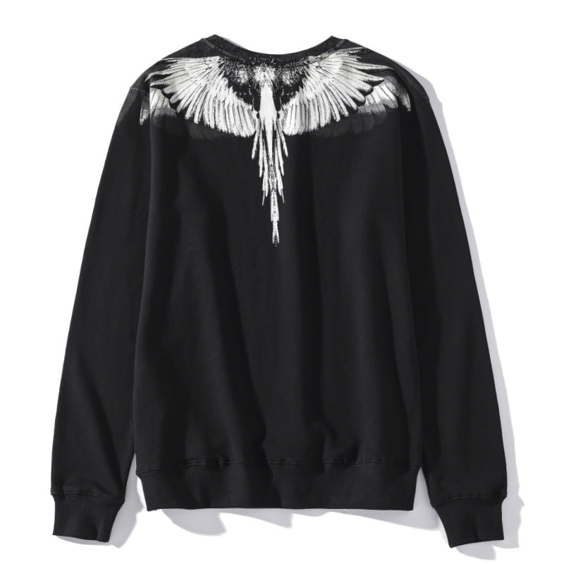 Marcelo Burlon Hoodie Wings Pattern Men and Women Same Style Sweatershirt