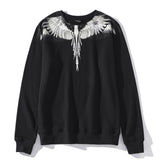 Marcelo Burlon Hoodie Wings Pattern Men and Women Same Style Sweatershirt