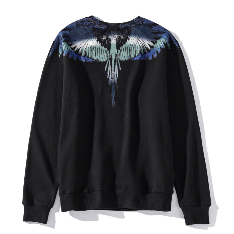 Marcelo Burlon Hoodie MB Wing Pattern Sweater for Men and Women