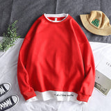 Men Sweatshirts Spring and Autumn Letter Crew Neck Sweater Men's Loose