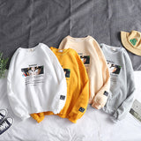 Men Sweatshirts Autumn Printed Sweater Men's Large Size Long Sleeve Casual round Neck