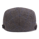Check Beret Hat Men's Peaked Cap Autumn and Winter Woolen Hat