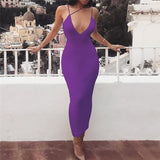 Mini Club Dresses Summer Women's Long Dress Solid Color Dress