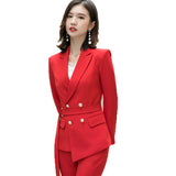 Women Autumn Uniform Designs Formal Style Office Lady Bussiness Attire Work Suit Business Suit Women Long Sleeve Business Suit