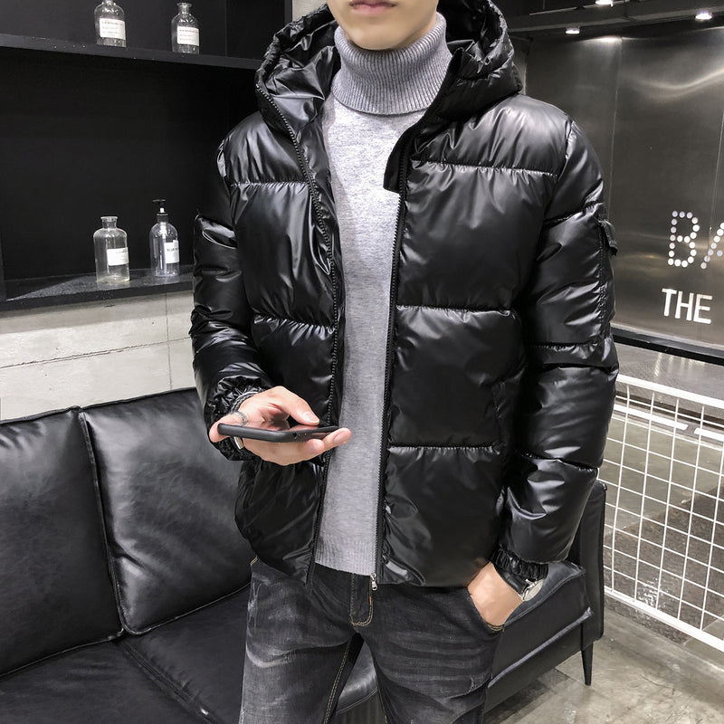 Yeezy Gap Down Coat Winter Clothing Cotton Coat Men's Down Jacket Glossy Bright Color Hooded Cotton-Padded Jacket