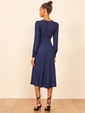 Milkmaid Dress Spring And Summer Loose Square Collar Long Dresses