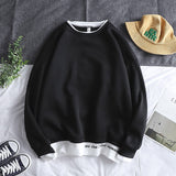 Men Sweatshirts Spring and Autumn Letter Crew Neck Sweater Men's Loose