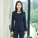Women Autumn Uniform Designs Formal Style Office Lady Bussiness Attire Work Suit Suit Suit Suit Overalls