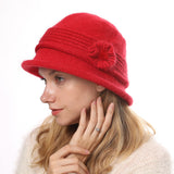 Women Winter Hats Knitted Hat Women's Autumn and Winter Flower Fashion Women's Hat