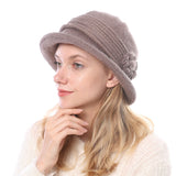 Women Winter Hats Knitted Hat Women's Autumn and Winter Flower Fashion Women's Hat