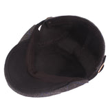 Check Beret Hat Men's Peaked Cap Autumn and Winter Woolen Hat